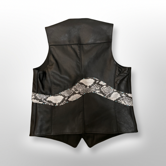 Leather Snake vest