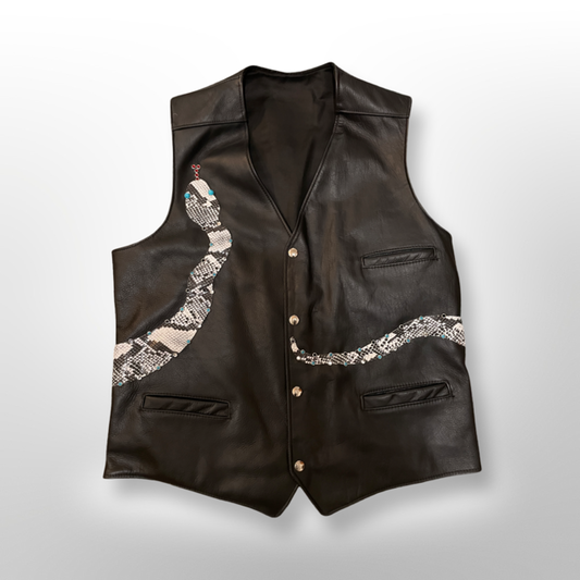 Leather Snake vest